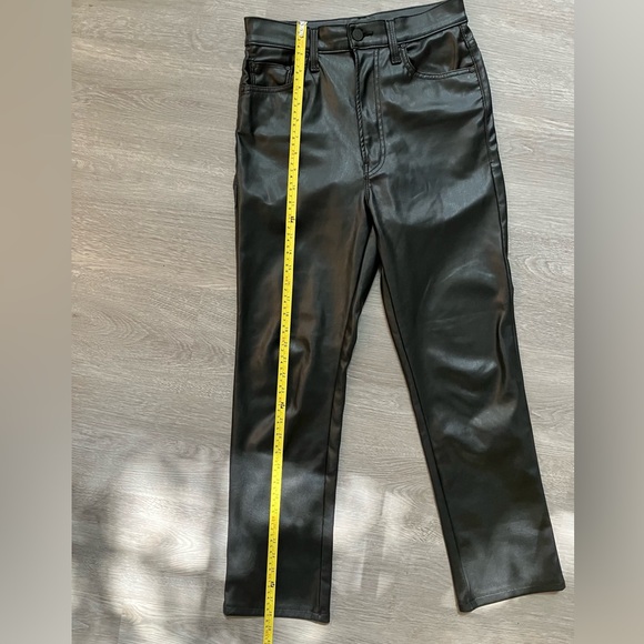 Mother Faux Leather High-Waisted Rider Ankle Women’s Size 27 Black Cropped Pants - Picture 15 of 16